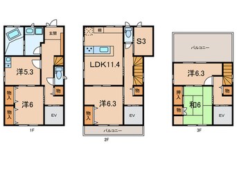 間取図 深江北町1丁目戸建