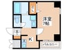 ルミエール杭全 1Kの間取り