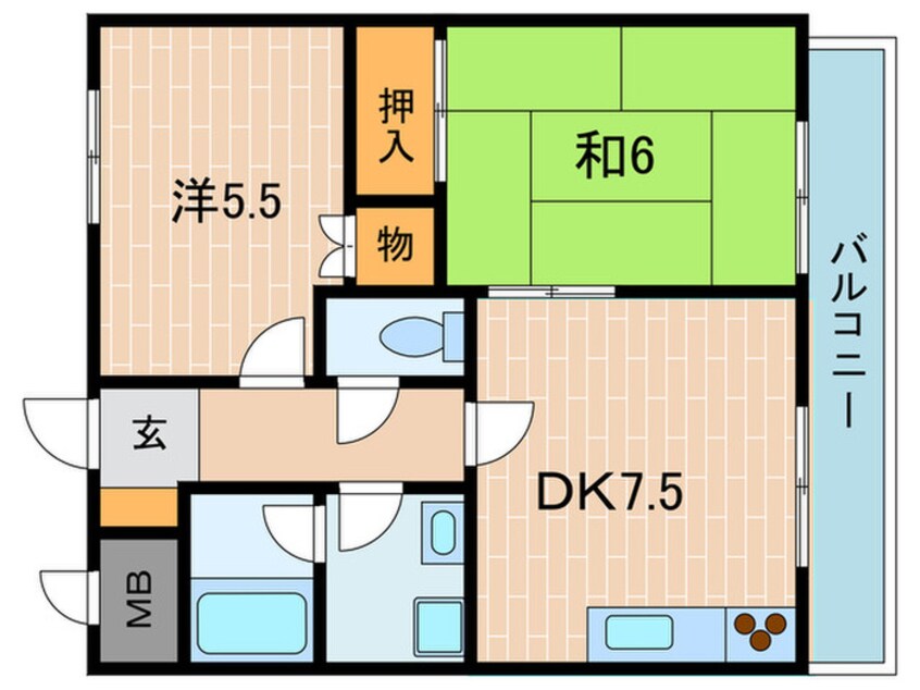 間取図 ハイツ　グレ－シア