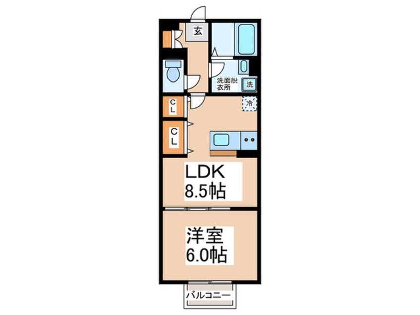 間取図 グランパルクコ－ズ