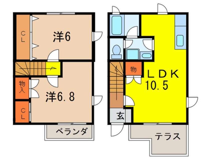 間取図 ルミエ－ル甲東Ａ棟