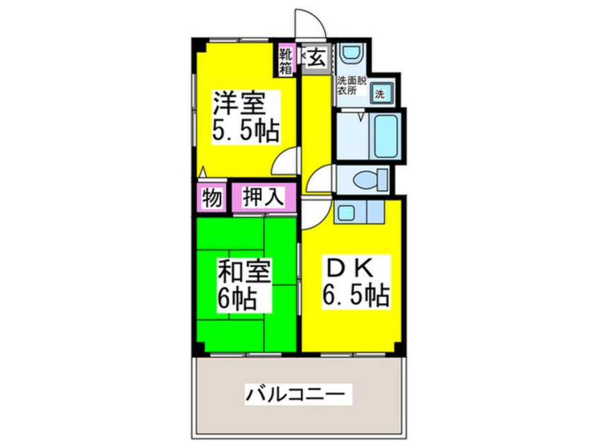 間取図 フレンドビラ三国ヶ丘