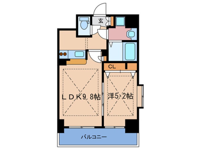 間取図 ラム－ル南森町ア－バネックス