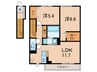 ソリッソ大久保町西嶋 2LDKの間取り