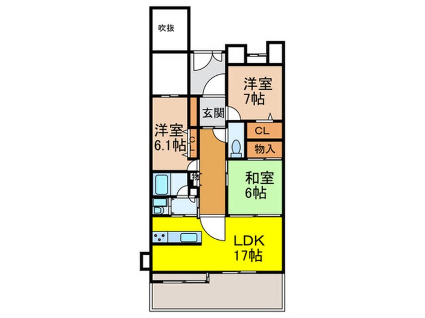 間取図 ファミールグラン雲雀丘(203)