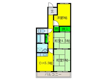 間取図 レオパレスノア－ズア－ク住之江