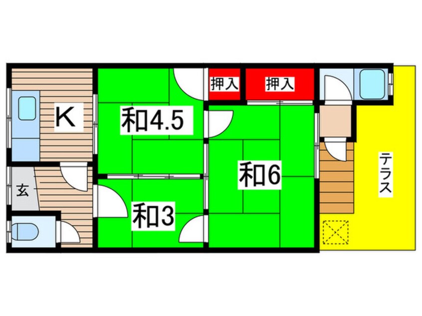 間取図 嵯峨野アルファ－