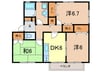 モンマルトル 3DKの間取り