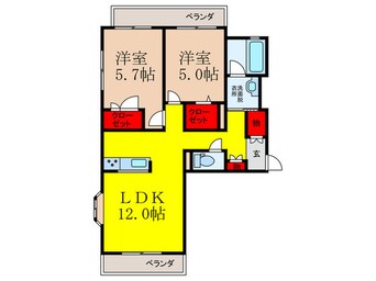 間取図 シャーメゾン ＫＴＭ second