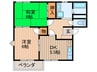 ハイツヒミコＡ棟 2DKの間取り