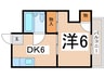 ＷＥＳＴヒルズ平野 1DKの間取り