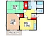 ハイツヒミコＤ棟 2DKの間取り
