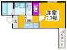 フジパレス上野芝V番館 1Kの間取り