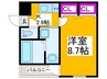 フジパレス上野芝V番館 1Kの間取り