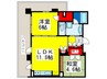 エイジングコート堺東（1201） 2LDKの間取り