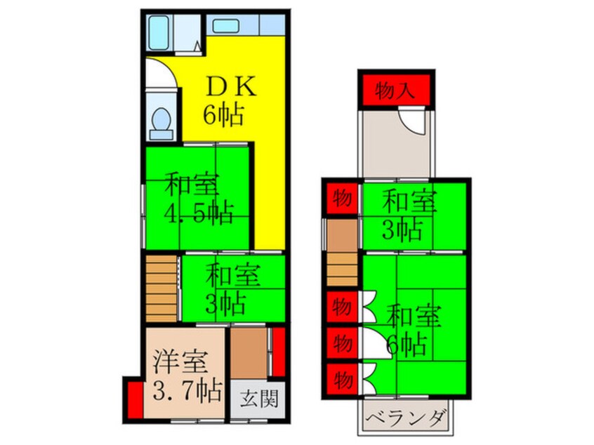 間取図 城南一丁目貸家