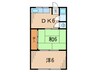 武庫川マンション 2DKの間取り