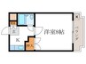 恵解山ハイツ 1Kの間取り
