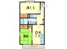 ブリーズ西北 2DKの間取り