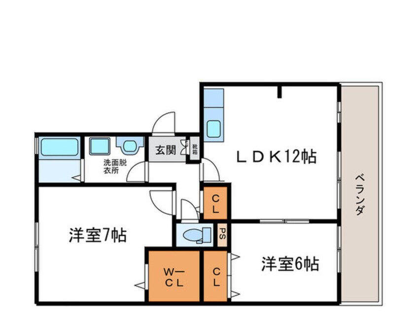 間取図 グレイス荒木Ａ棟