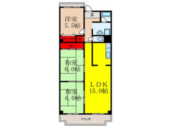 間取図 ルノン茨木Ⅰ