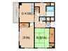 オクト－夙川 2DKの間取り