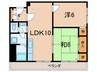 オクト－夙川 2LDKの間取り