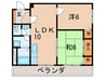 オクト－夙川 2LDKの間取り