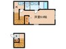 サティス住道 1Kの間取り