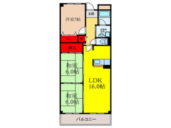 間取図 ルノン茨木Ⅱ