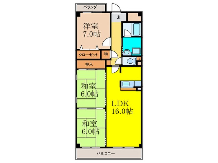 間取り図 ルノン茨木Ⅱ