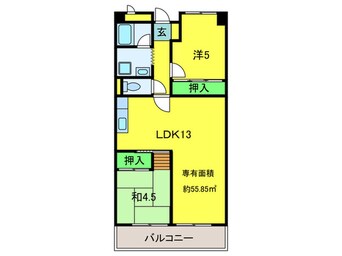 間取図 パークテラス北花田