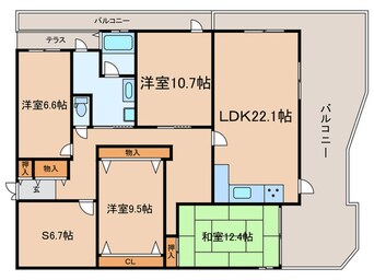 間取図 ハ－トフルマンション京田辺