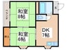 サンハイムハヤシ 2DKの間取り