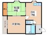 サンハイムハヤシ 2DKの間取り
