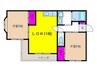 テイスティハイツ 2LDKの間取り