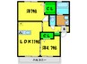 プランドール　アーク 2LDKの間取り
