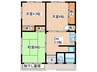 北川貸家南棟 3DKの間取り