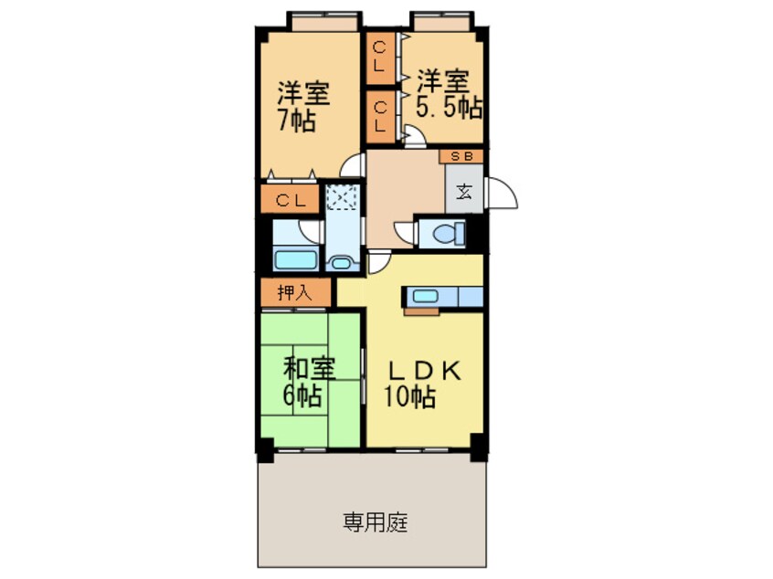 間取図 HACHIBUSE御影