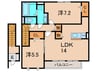ヴェールエクセラン鈴原　北棟 2LDKの間取り