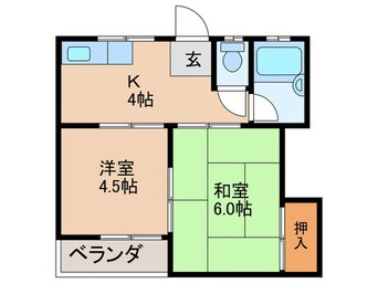 間取図 ニュ－カントリ－ハイム田川