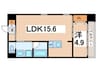 レオンコンフォ－ト天王寺南 1LDKの間取り
