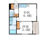 仮）ＲＥＶＩＴＡ京都西京極 1DKの間取り