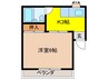シャルマン香里北 1Kの間取り