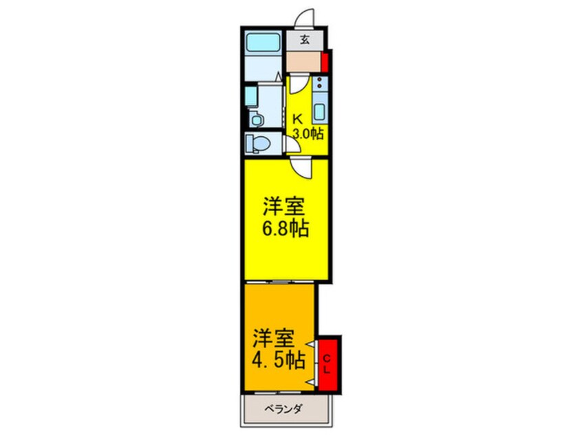 間取図 クリエオーレ稲葉