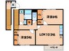 エスポアガーデン 2LDKの間取り