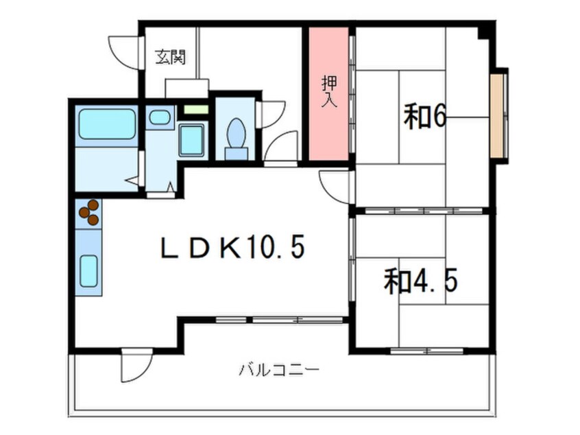 間取図 ベルレ－ブ本山