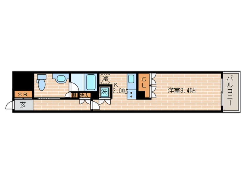 間取図 リーガル京都烏丸東（304）