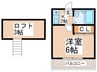 ロイヤルハイツまつい２ 1Kの間取り