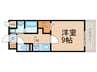 レジデンス南桜塚 1Kの間取り